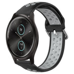 20mm Perforated Breathable Sports Silicone Watch Band, For Garmin Venu SQ, For Garmin VivoMove Style, For Garmin VivoMove Luxe