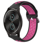 20mm Perforated Breathable Sports Silicone Watch Band, For Garmin Venu SQ, For Garmin VivoMove Style, For Garmin VivoMove Luxe