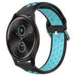 20mm Perforated Breathable Sports Silicone Watch Band, For Garmin Venu SQ, For Garmin VivoMove Style, For Garmin VivoMove Luxe