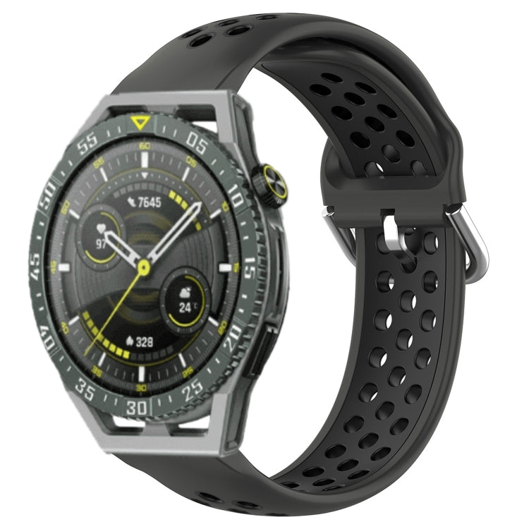 22mm Perforated Breathable Sports Silicone Watch Band, For Huawei Watch GT3 SE, For Huawei Watch GT3 Pro 46mm, For Huawei Watch Buds