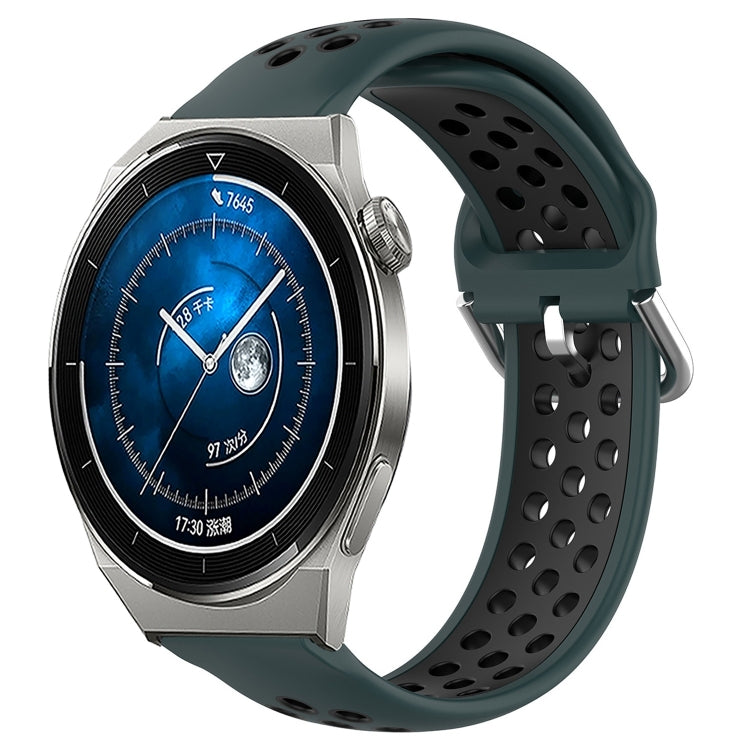 22mm Perforated Breathable Sports Silicone Watch Band, For Huawei Watch GT3 SE, For Huawei Watch GT3 Pro 46mm, For Huawei Watch Buds