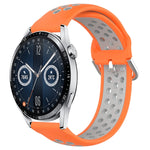 22mm Perforated Breathable Sports Silicone Watch Band, For Huawei Watch GT3 46mm, For Huawei Watch GT Runner, For Huawei Watch 3