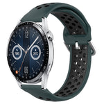 22mm Perforated Breathable Sports Silicone Watch Band, For Huawei Watch GT3 46mm, For Huawei Watch GT Runner, For Huawei Watch 3