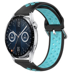 22mm Perforated Breathable Sports Silicone Watch Band, For Huawei Watch GT3 46mm, For Huawei Watch GT Runner, For Huawei Watch 3