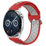 22mm Perforated Breathable Sports Silicone Watch Band, For Huawei Watch GT3 46mm, For Huawei Watch GT Runner, For Huawei Watch 3