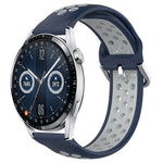 22mm Perforated Breathable Sports Silicone Watch Band, For Huawei Watch GT3 46mm, For Huawei Watch GT Runner, For Huawei Watch 3