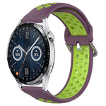 22mm Perforated Breathable Sports Silicone Watch Band, For Huawei Watch GT3 46mm, For Huawei Watch GT Runner, For Huawei Watch 3