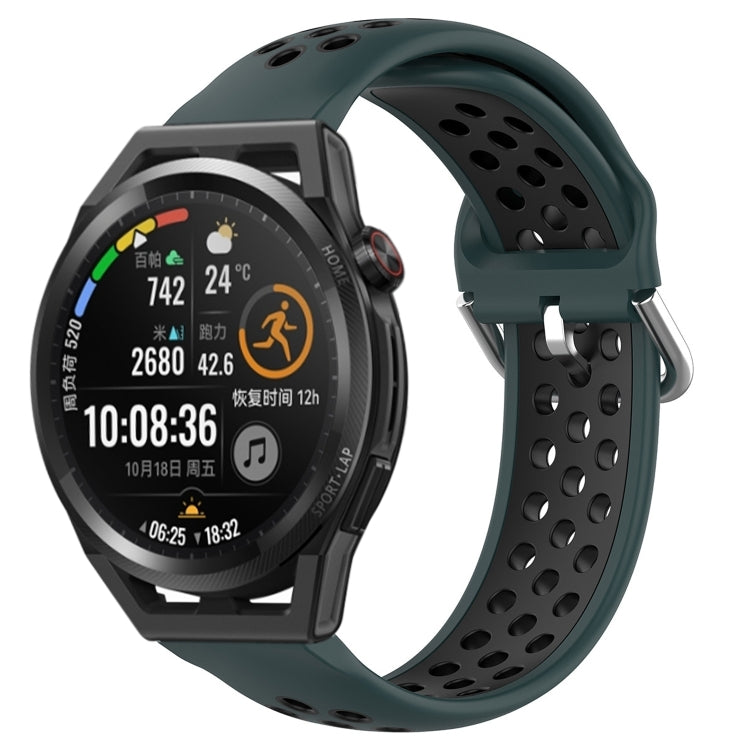 22mm Perforated Breathable Sports Silicone Watch Band, For Huawei Watch GT3 46mm, For Huawei Watch GT Runner, For Huawei Watch 3