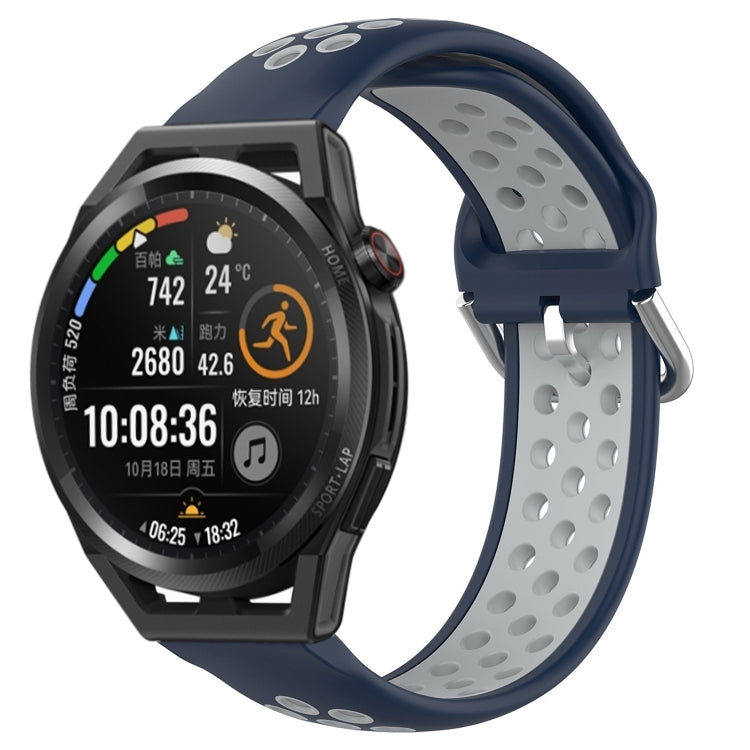 22mm Perforated Breathable Sports Silicone Watch Band, For Huawei Watch GT3 46mm, For Huawei Watch GT Runner, For Huawei Watch 3