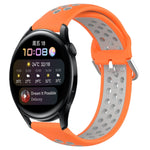 22mm Perforated Breathable Sports Silicone Watch Band, For Huawei Watch GT3 46mm, For Huawei Watch GT Runner, For Huawei Watch 3