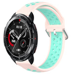 22mm Perforated Breathable Sports Silicone Watch Band, For Honor Watch GS Pro, For Honor Magic Watch 2 46mm, For Honor Watch Dream