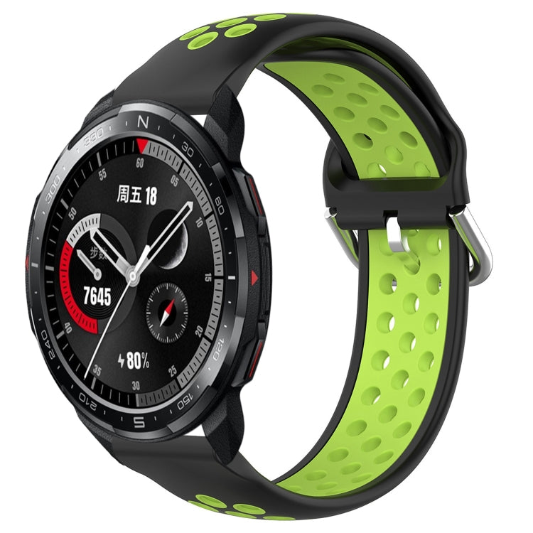 22mm Perforated Breathable Sports Silicone Watch Band, For Honor Watch GS Pro, For Honor Magic Watch 2 46mm, For Honor Watch Dream
