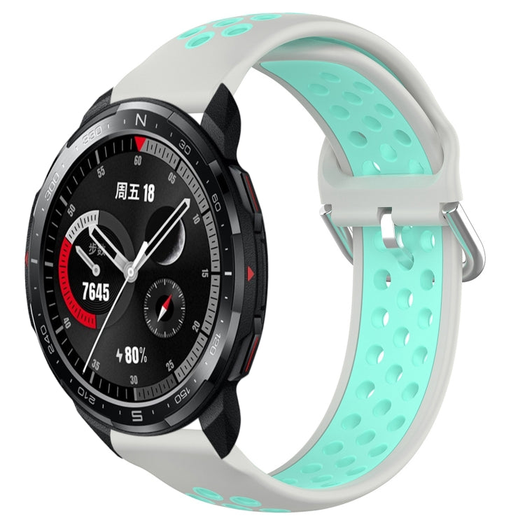 22mm Perforated Breathable Sports Silicone Watch Band, For Honor Watch GS Pro, For Honor Magic Watch 2 46mm, For Honor Watch Dream