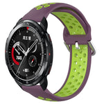 22mm Perforated Breathable Sports Silicone Watch Band, For Honor Watch GS Pro, For Honor Magic Watch 2 46mm, For Honor Watch Dream