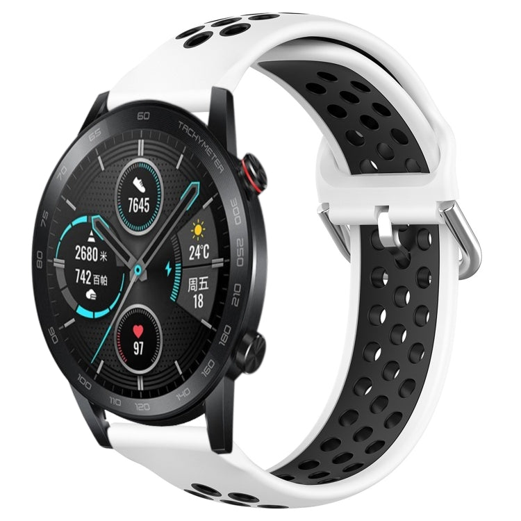 22mm Perforated Breathable Sports Silicone Watch Band, For Honor Watch GS Pro, For Honor Magic Watch 2 46mm, For Honor Watch Dream