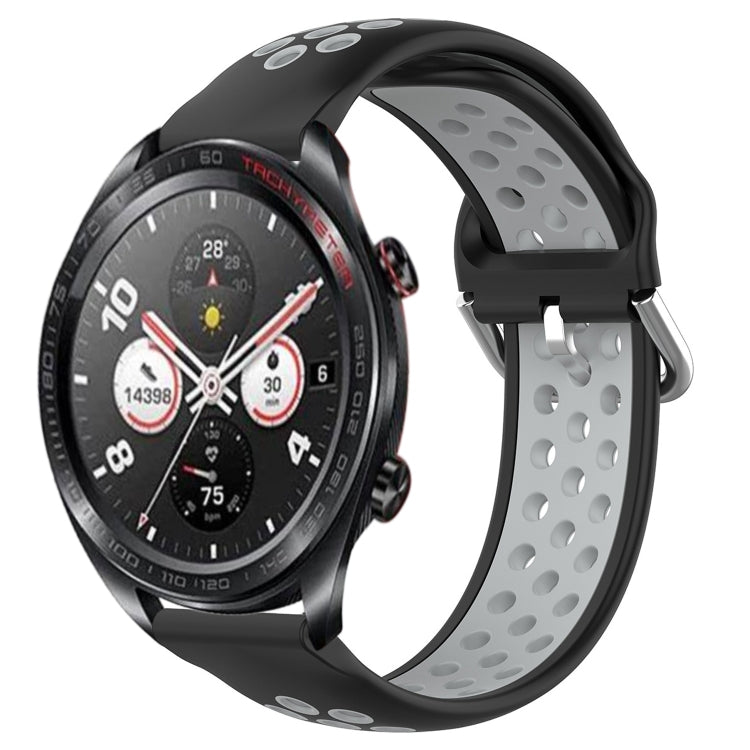 22mm Perforated Breathable Sports Silicone Watch Band, For Honor Watch GS Pro, For Honor Magic Watch 2 46mm, For Honor Watch Dream