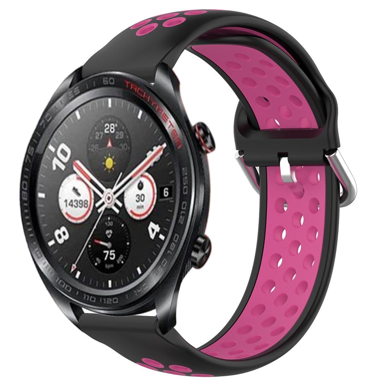 22mm Perforated Breathable Sports Silicone Watch Band, For Honor Watch GS Pro, For Honor Magic Watch 2 46mm, For Honor Watch Dream