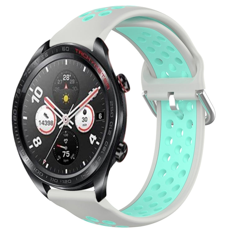 22mm Perforated Breathable Sports Silicone Watch Band, For Honor Watch GS Pro, For Honor Magic Watch 2 46mm, For Honor Watch Dream