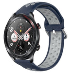 22mm Perforated Breathable Sports Silicone Watch Band, For Honor Watch GS Pro, For Honor Magic Watch 2 46mm, For Honor Watch Dream