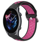 22mm Perforated Breathable Sports Silicone Watch Band, For Amazfit GTR 3 Pro, For Amazfit GTR 2e, For Amazfit GTR 2