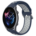 22mm Perforated Breathable Sports Silicone Watch Band, For Amazfit GTR 3 Pro, For Amazfit GTR 2e, For Amazfit GTR 2