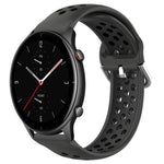 22mm Perforated Breathable Sports Silicone Watch Band, For Amazfit GTR 3 Pro, For Amazfit GTR 2e, For Amazfit GTR 2