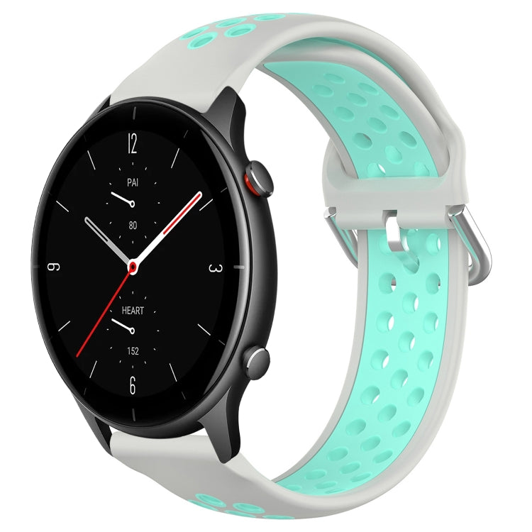 22mm Perforated Breathable Sports Silicone Watch Band, For Amazfit GTR 3 Pro, For Amazfit GTR 2e, For Amazfit GTR 2