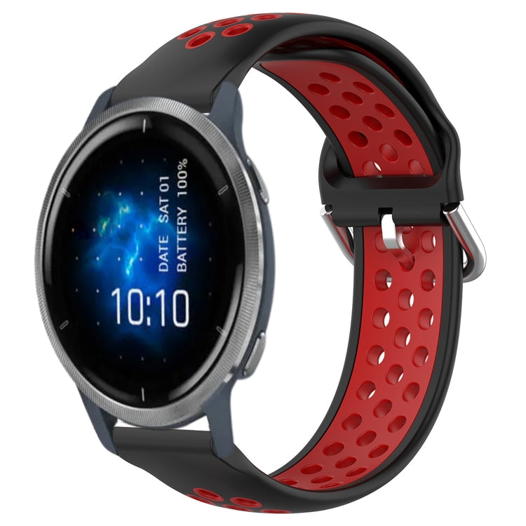 22mm Perforated Breathable Sports Silicone Watch Band, For Garmin Venu 2, For Garmin Vivoactive4, For Garmin Forerunner 265 Music