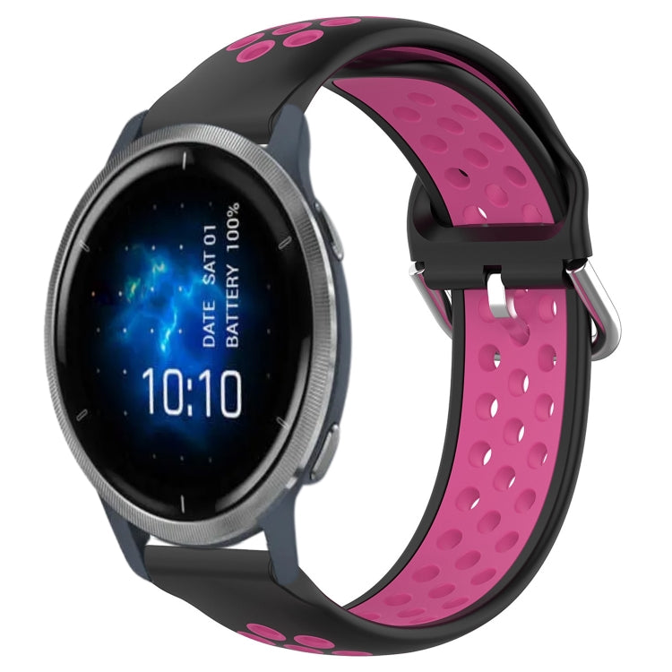 22mm Perforated Breathable Sports Silicone Watch Band, For Garmin Venu 2, For Garmin Vivoactive4, For Garmin Forerunner 265 Music