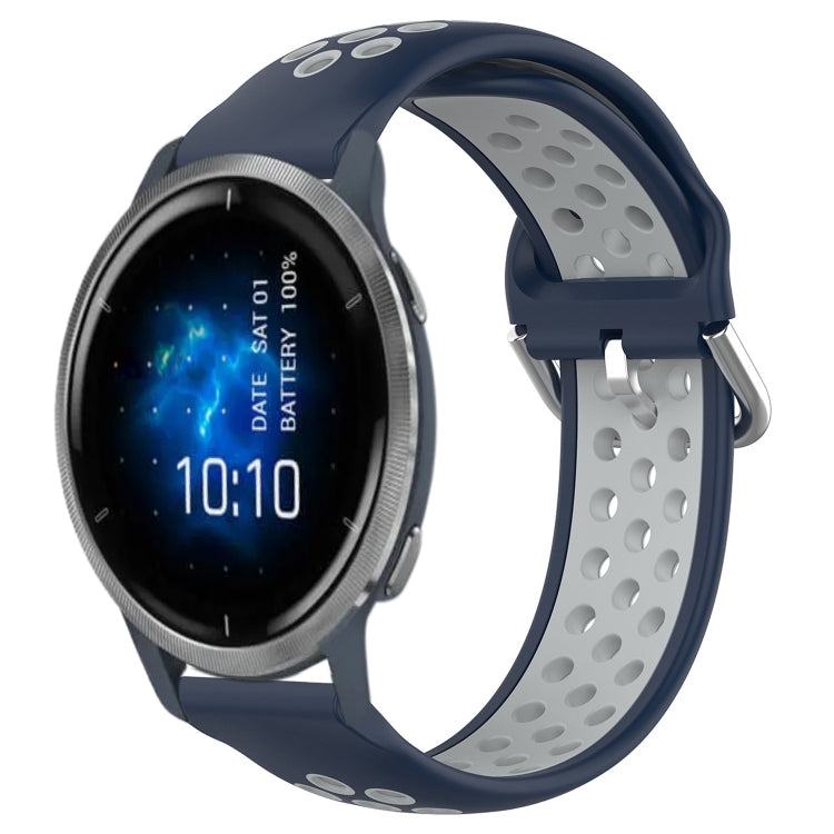 22mm Perforated Breathable Sports Silicone Watch Band, For Garmin Venu 2, For Garmin Vivoactive4, For Garmin Forerunner 265 Music