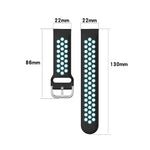 22mm Perforated Breathable Sports Silicone Watch Band, For Garmin Venu 2, For Garmin Vivoactive4, For Garmin Forerunner 265 Music
