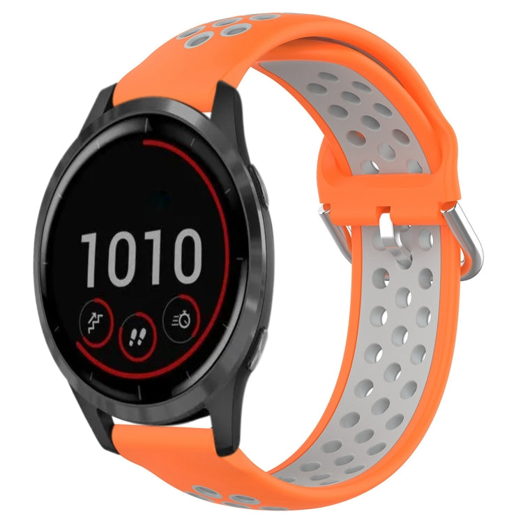 22mm Perforated Breathable Sports Silicone Watch Band, For Garmin Venu 2, For Garmin Vivoactive4, For Garmin Forerunner 265 Music