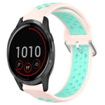 22mm Perforated Breathable Sports Silicone Watch Band, For Garmin Venu 2, For Garmin Vivoactive4, For Garmin Forerunner 265 Music
