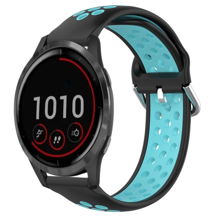 22mm Perforated Breathable Sports Silicone Watch Band, For Garmin Venu 2, For Garmin Vivoactive4, For Garmin Forerunner 265 Music