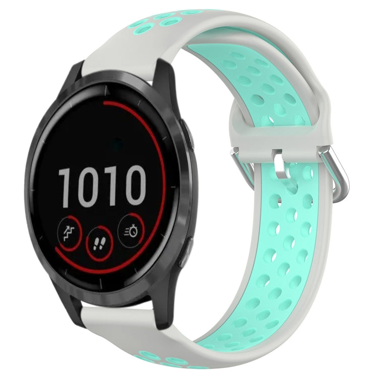 22mm Perforated Breathable Sports Silicone Watch Band, For Garmin Venu 2, For Garmin Vivoactive4, For Garmin Forerunner 265 Music