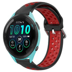 22mm Perforated Breathable Sports Silicone Watch Band, For Garmin Venu 2, For Garmin Vivoactive4, For Garmin Forerunner 265 Music