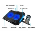 Đế tản nhiệt máy tính xách tay S900 có 2 cổng USB, điều chỉnh chiều cao, đèn RGB, S900