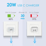 NORTHJO NOPD2000 Sạc tường nhanh PD 20W USB-C / Type-C cổng đơn, phích cắm US, EU
