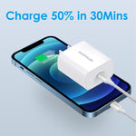 NORTHJO NOPD2000 Sạc tường nhanh PD 20W USB-C / Type-C cổng đơn, phích cắm US, EU