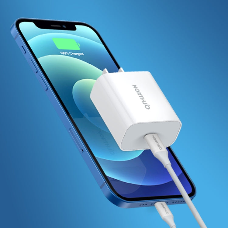 NORTHJO NOPD2000 Sạc tường nhanh PD 20W USB-C / Type-C cổng đơn, phích cắm US, EU