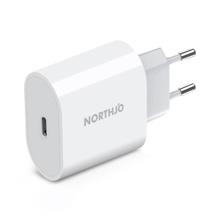 NORTHJO NOPD2000 Sạc tường nhanh PD 20W USB-C / Type-C cổng đơn, phích cắm US, EU