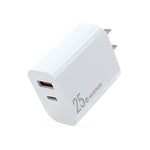NORTHJO NOPD2502 Sạc nhanh PD 25W USB-C/Type-C + QC 3.0 USB cổng đôi, phích cắm US, EU, UK, AU