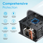 NORTHJO NOPD2502 Sạc nhanh PD 25W USB-C/Type-C + QC 3.0 USB cổng đôi, phích cắm US, EU, UK, AU