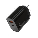NORTHJO NOPD2502 Sạc nhanh PD 25W USB-C/Type-C + QC 3.0 USB cổng đôi, phích cắm US, EU, UK, AU