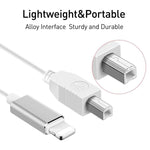 Cáp MIDI 1m 8 Pin sang USB-B Cho iPad / iPhone, 8 Pin