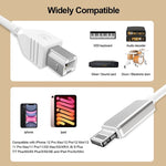 Cáp MIDI 1m 8 Pin sang USB-B Cho iPad / iPhone, 8 Pin