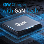 Bộ sạc nhanh GaN PD PPS 35W cổng đôi USB-C / Type-C NORTHJO NOGAN3502, phích cắm EU, phích cắm UK
