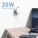 Bộ sạc nhanh GaN PD PPS 35W cổng đôi USB-C / Type-C NORTHJO NOGAN3502, phích cắm EU, phích cắm UK