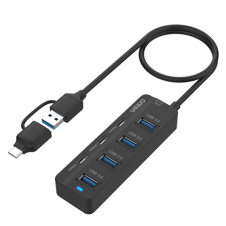 Trạm kết nối Onten UCA5306 7 trong 2 USB3.0 + Type-C 7 cổng hỗ trợ chức năng OTG, UCA5306