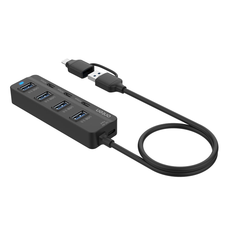 Trạm kết nối Onten UCA5306 7 trong 2 USB3.0 + Type-C 7 cổng hỗ trợ chức năng OTG, UCA5306